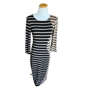 NWT Womens Spense Striped Long Sleeve Jersey Knit Bodycon Dress - Sz 10